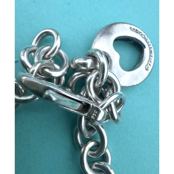 Tiffany & Co. Silver Sun Moon Star Heart Horseshoe Charm Bracelet XXL 9.5” RARE - Picture 8 of 9